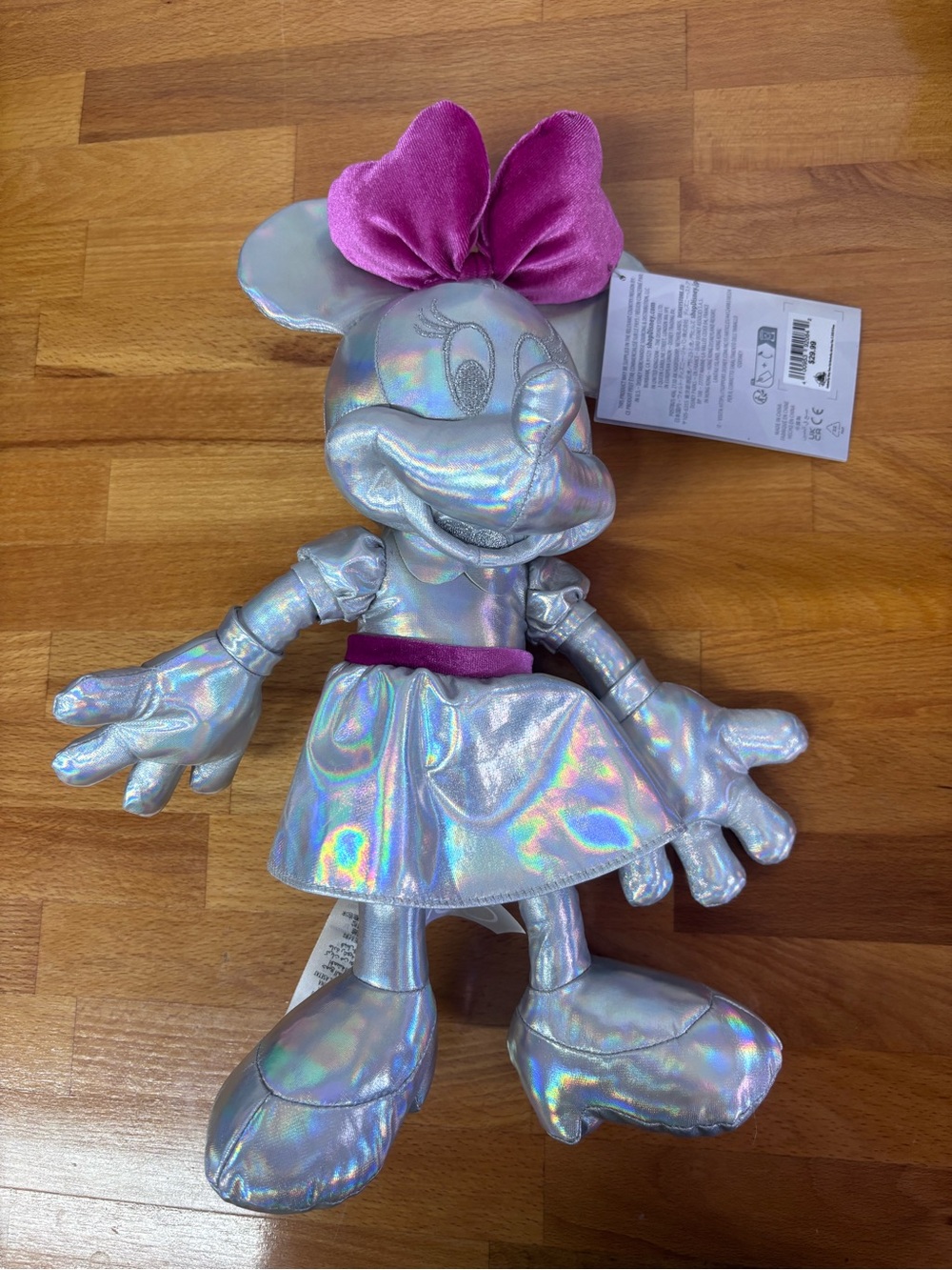 1. Disney Parks Minnie Mouse 100 Years Of Wonder Platinum Plush